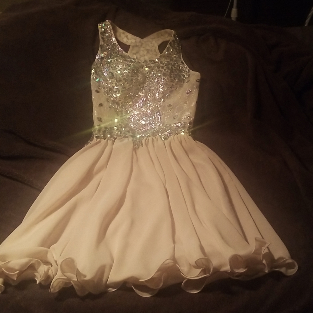 Rose Sequin semi formal dress size s